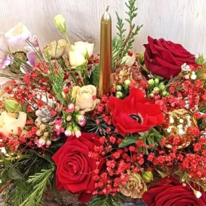 bûche de noel fleuriste