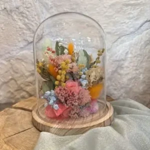 Cloche fleurs séchées