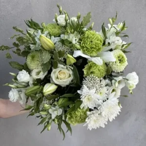 Bouquet blanc et vert Angers