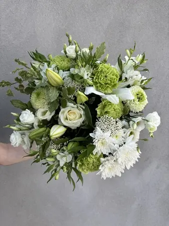Bouquet blanc et vert Angers